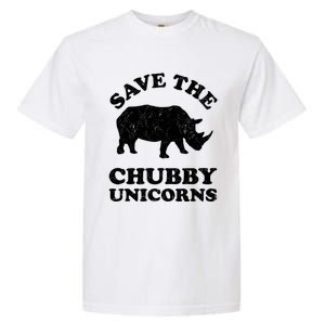 Save The Chubby Unicorns Rhino Funny Animal Rights Activists Gift Garment-Dyed Heavyweight T-Shirt