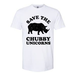 Save The Chubby Unicorns Rhino Funny Animal Rights Activists Gift Softstyle CVC T-Shirt