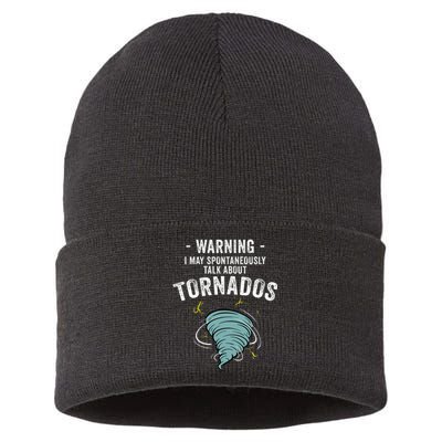 Storm Tornado Chaser Gift Cool Hunter Sustainable Knit Beanie