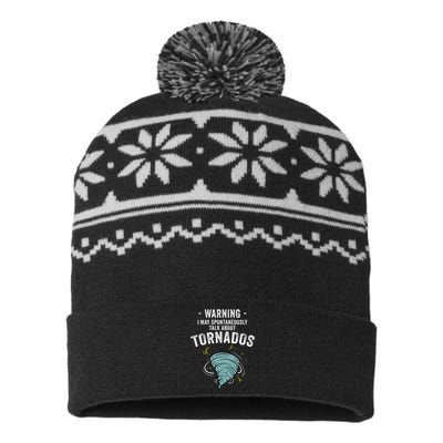 Storm Tornado Chaser Gift Cool Hunter USA-Made Snowflake Beanie