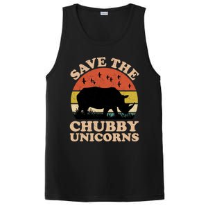 Save The Chubby Unicorns Rhino Funny Animal Rights Activists Cute Gift PosiCharge Competitor Tank