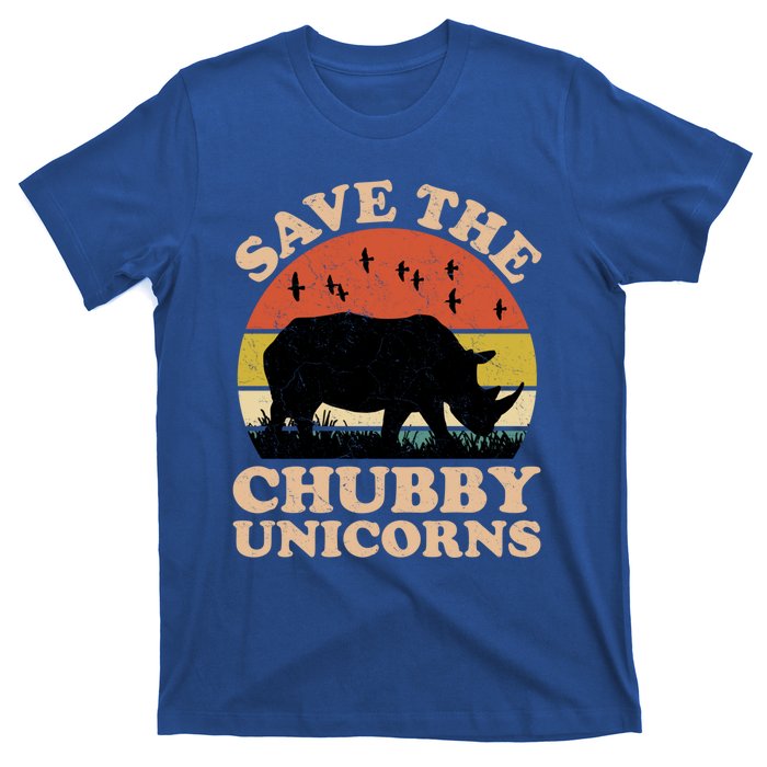 Save The Chubby Unicorns Rhino Funny Animal Rights Activists Cute Gift T-Shirt