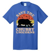 Save The Chubby Unicorns Rhino Funny Animal Rights Activists Cute Gift Tall T-Shirt