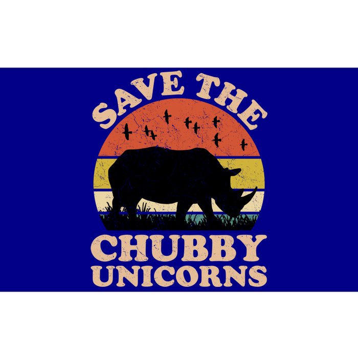 Save The Chubby Unicorns Rhino Funny Animal Rights Activists Cute Gift Bumper Sticker