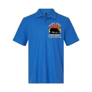 Save The Chubby Unicorns Rhino Funny Animal Rights Activists Cute Gift Softstyle Adult Sport Polo