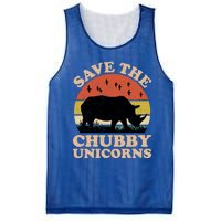 Save The Chubby Unicorns Rhino Funny Animal Rights Activists Cute Gift Mesh Reversible Basketball Jersey Tank