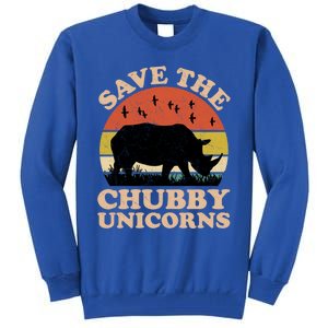 Save The Chubby Unicorns Rhino Funny Animal Rights Activists Cute Gift Tall Sweatshirt