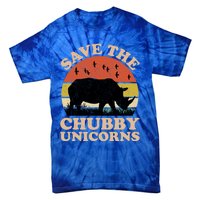 Save The Chubby Unicorns Rhino Funny Animal Rights Activists Cute Gift Tie-Dye T-Shirt