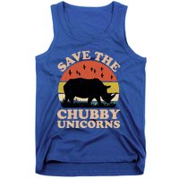 Save The Chubby Unicorns Rhino Funny Animal Rights Activists Cute Gift Tank Top