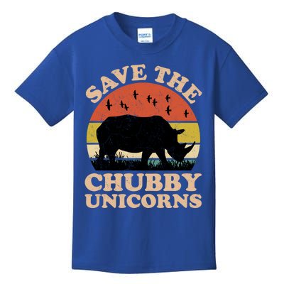 Save The Chubby Unicorns Rhino Funny Animal Rights Activists Cute Gift Kids T-Shirt