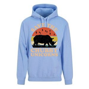 Save The Chubby Unicorns Rhino Funny Animal Rights Activists Cute Gift Unisex Surf Hoodie