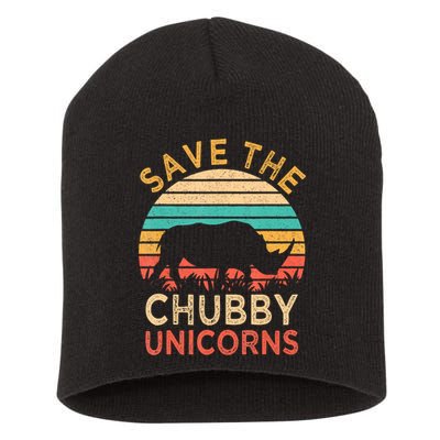 Save The Chubby Unicorns Rhino Vintage Short Acrylic Beanie