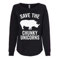 Save The Chunky Unicorns Funny Unicorn Lover Gift Idea Womens California Wash Sweatshirt