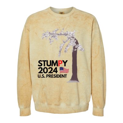 Stumpy The Cherry Tree Colorblast Crewneck Sweatshirt