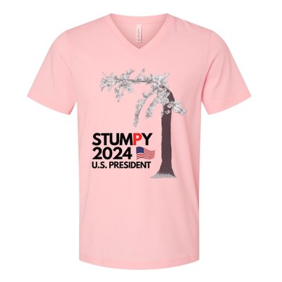 Stumpy The Cherry Tree V-Neck T-Shirt