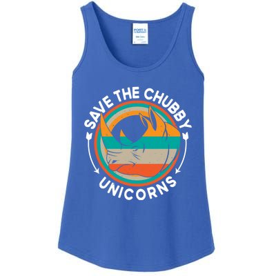 Save The Chubby Unicorn Funny Fat Rhino Animal Rights Gift Ladies Essential Tank