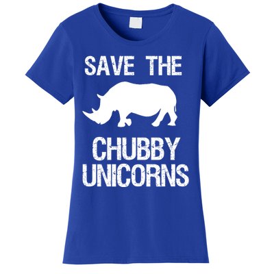 Save The Chubby Unicorns Rhino Funny Gift Women's T-Shirt