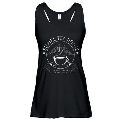 Suriel Tea Co Spill The Tea Fun Tea Drinker Tea Lover Ladies Essential Flowy Tank