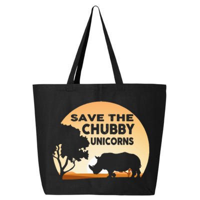 Save The Chubby Unicorns Fat Rhino Funny 25L Jumbo Tote