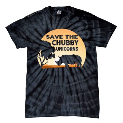 Save The Chubby Unicorns Fat Rhino Funny Tie-Dye T-Shirt