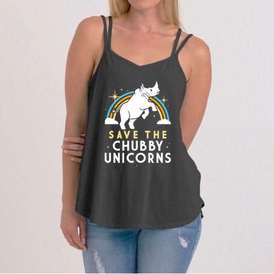 SAVE THE CHUBBY UNICORNS Women's Strappy Tank