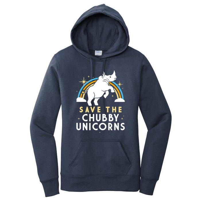 SAVE THE CHUBBY UNICORNS Women's Pullover Hoodie