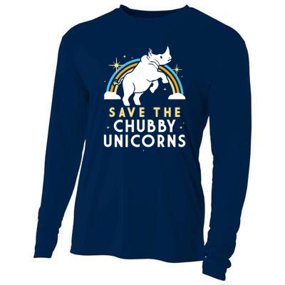 SAVE THE CHUBBY UNICORNS Cooling Performance Long Sleeve Crew