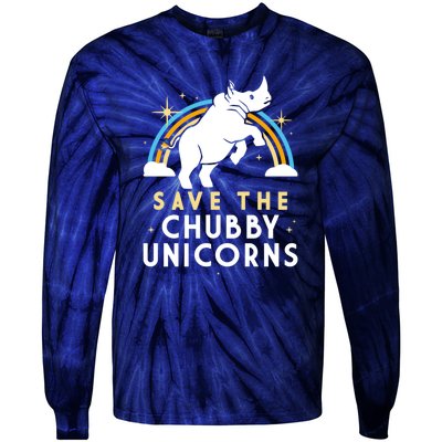 SAVE THE CHUBBY UNICORNS Tie-Dye Long Sleeve Shirt