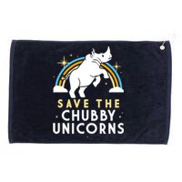 SAVE THE CHUBBY UNICORNS Grommeted Golf Towel