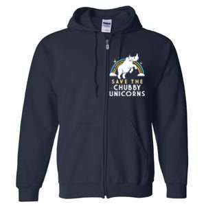 SAVE THE CHUBBY UNICORNS Full Zip Hoodie