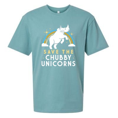 SAVE THE CHUBBY UNICORNS Sueded Cloud Jersey T-Shirt