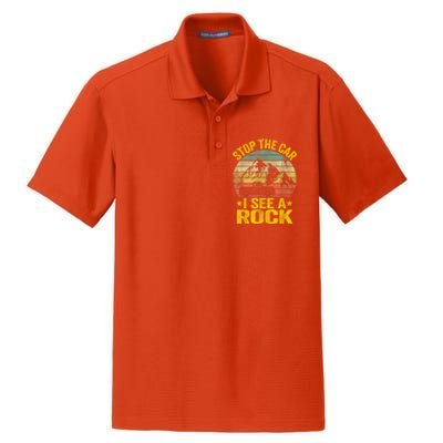 Stop The Car I See A Rock Collector Geology Funny Geologist Dry Zone Grid Polo