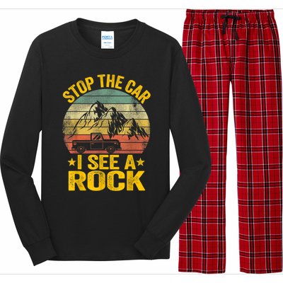 Stop The Car I See A Rock Collector Geology Funny Geologist Long Sleeve Pajama Set