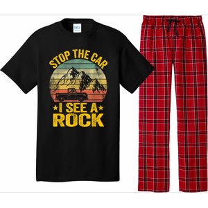 Stop The Car I See A Rock Collector Geology Funny Geologist Pajama Set