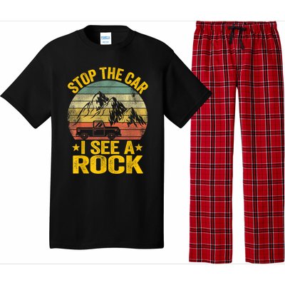 Stop The Car I See A Rock Collector Geology Funny Geologist Pajama Set