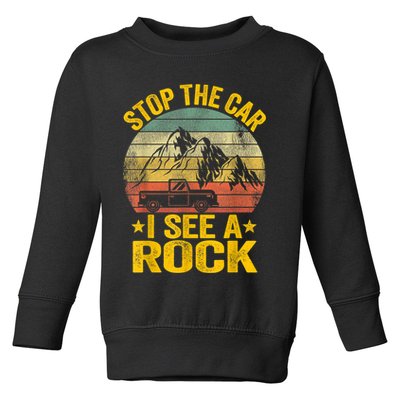 Stop The Car I See A Rock Collector Geology Funny Geologist Toddler Sweatshirt