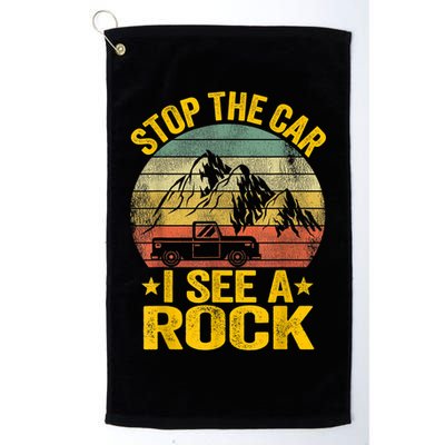 Stop The Car I See A Rock Collector Geology Funny Geologist Golf Towel
