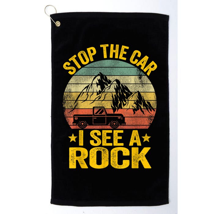 Stop The Car I See A Rock Collector Geology Funny Geologist Golf Towel