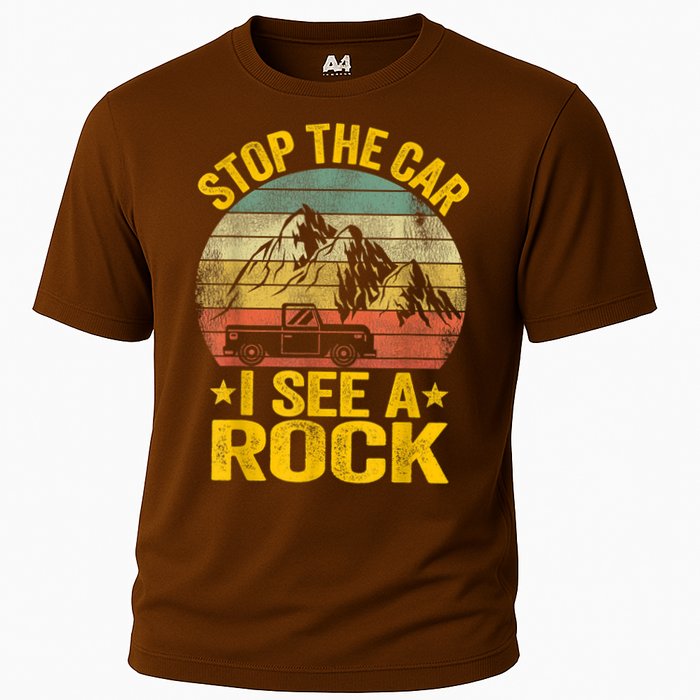 Stop The Car I See A Rock Collector Geology Funny Geologist Cooling Performance Crew T-Shirt
