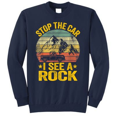 Stop The Car I See A Rock Collector Geology Funny Geologist Tall Sweatshirt