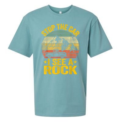 Stop The Car I See A Rock Collector Geology Funny Geologist Sueded Cloud Jersey T-Shirt