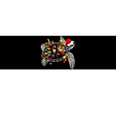 Sea Turtle Christmas Lights Funny Santa Hat Merry Christmas Bumper Sticker