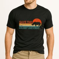 Save The Chubby Unicorns Funny Rhino Chubby Unicorn Cooling Performance Crew T-Shirt