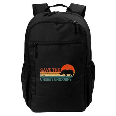 Save The Chubby Unicorns Funny Rhino Chubby Unicorn Daily Commute Backpack