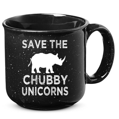Save The Chubby Unicorns Rhino Funny Cute Gift 15oz Campfire Ceramic Mug