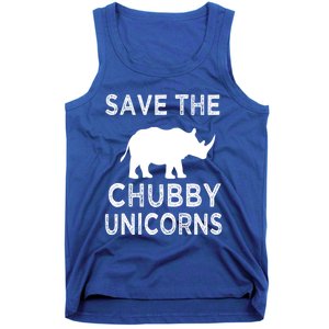 Save The Chubby Unicorns Rhino Funny Cute Gift Tank Top