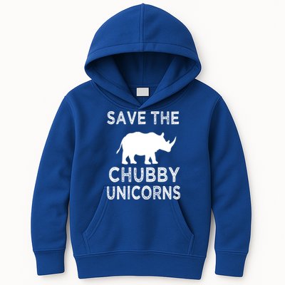 Save The Chubby Unicorns Rhino Funny Cute Gift Kids Hoodie