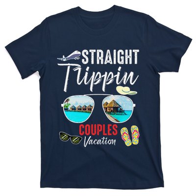 Straight Trippin Couples Trip 2024 Beach Summer Vacation T-Shirt