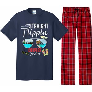 Straight Trippin Couples Trip 2024 Beach Summer Vacation Pajama Set