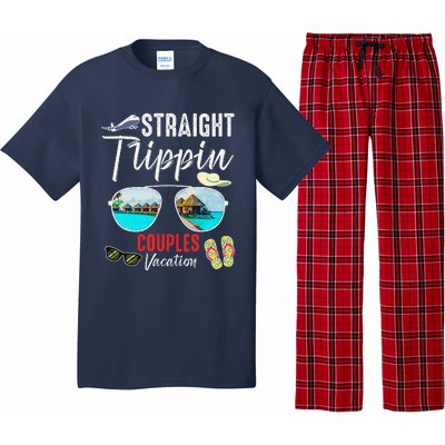 Straight Trippin Couples Trip 2024 Beach Summer Vacation Pajama Set